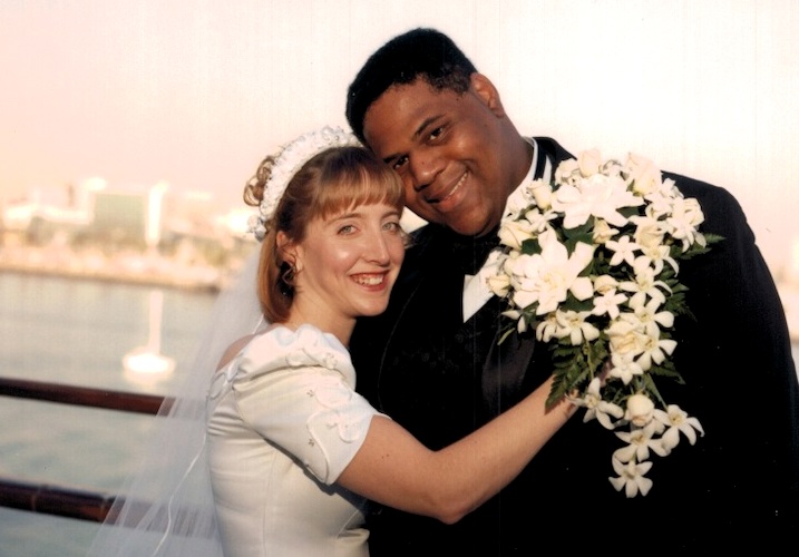 LaughingPlace.com co-founders Doobie and Rebekah Moseley in December 1997.