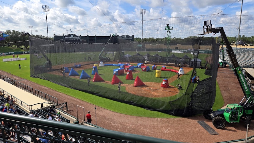 The setup for Paintball